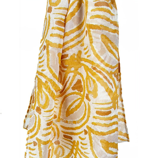 Southern France Watercolor Long Striped Ribbon Scarf