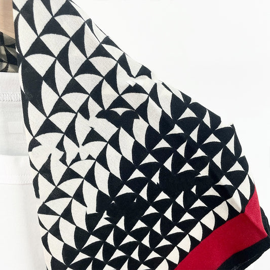 H-letter black and red high-end warm scarf