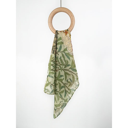 "Lush Greenery" Landscape-Print Scarf Gift (70cm)