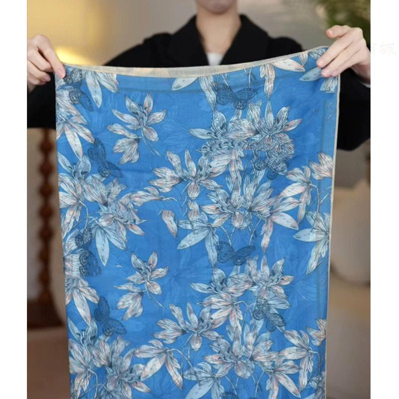Blue Lily Artistic Fashion Warm Scarf