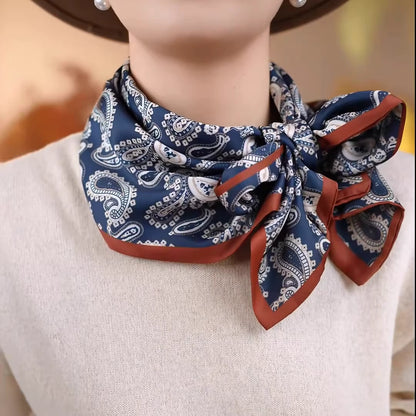 Blue paisley ribbon gift