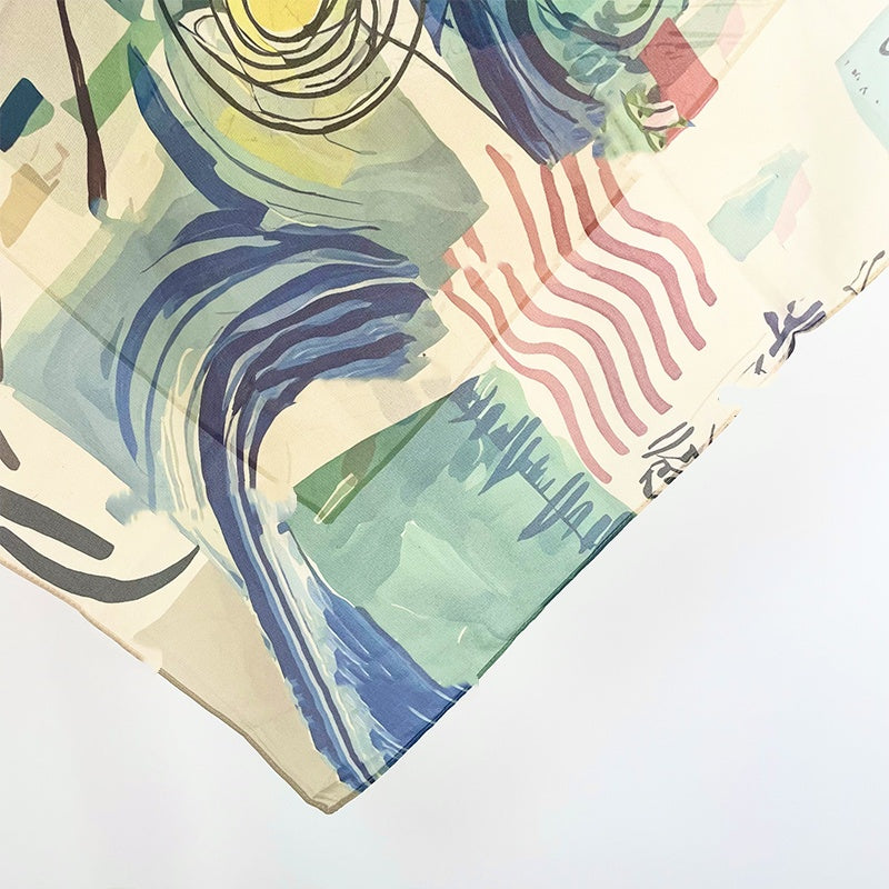 Artist-Style Oil Painting Print Square Scarf (70cm)