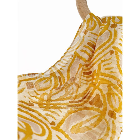 Southern France Watercolor Long Striped Ribbon Scarf