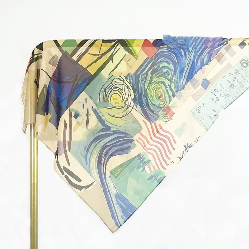 Artist-Style Oil Painting Print Square Scarf (70cm)