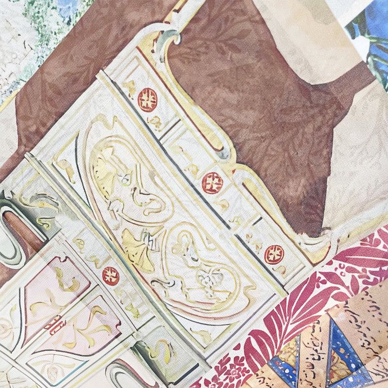 White Dove & Azure Sky — Gentle Breeze Scarf/Shawl
