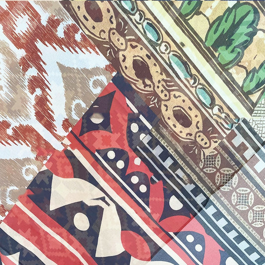 Ikaji Exotic Style Square Scarf/Gauze Scarf
