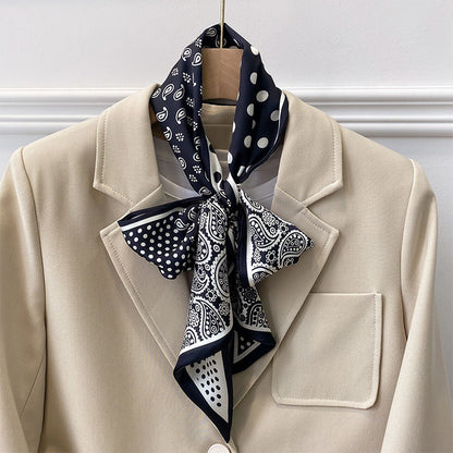 Paisley black and white versatile long scarf