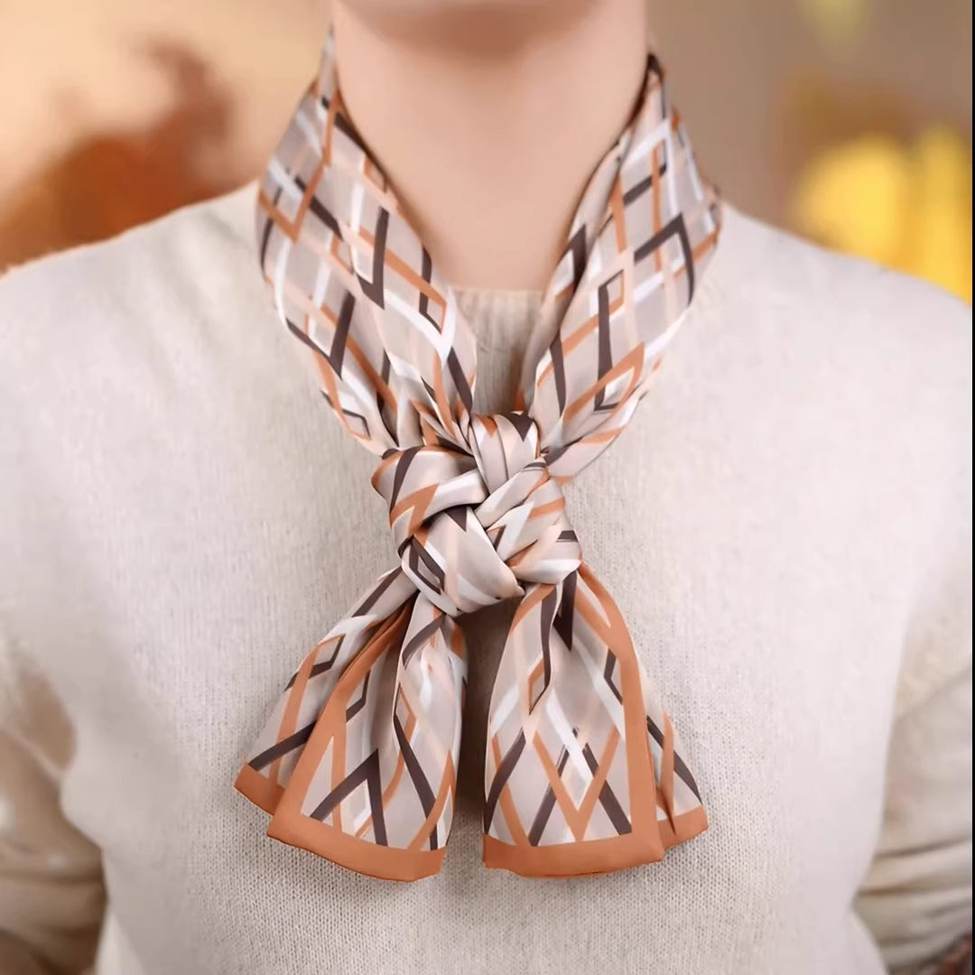 Double V-shaped long ribbon