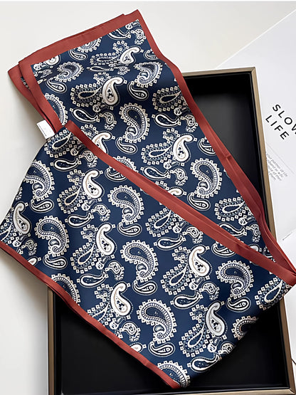 Blue paisley ribbon gift