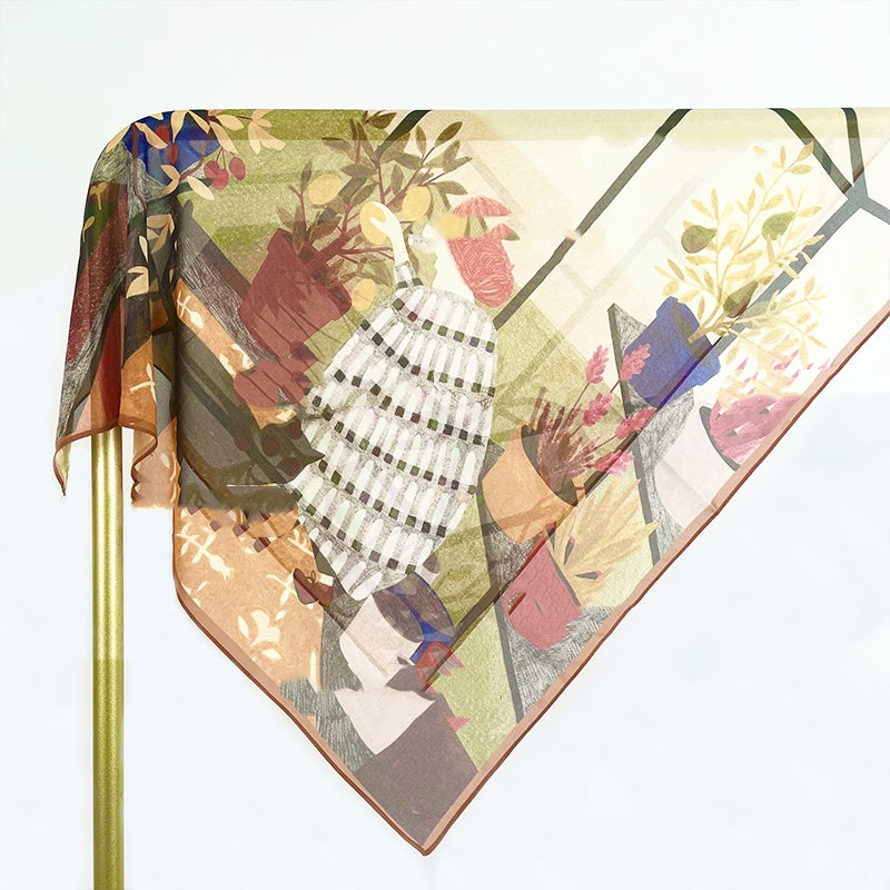 "Garden of Light" Relaxed & Casual Scarf Gift (70cm)