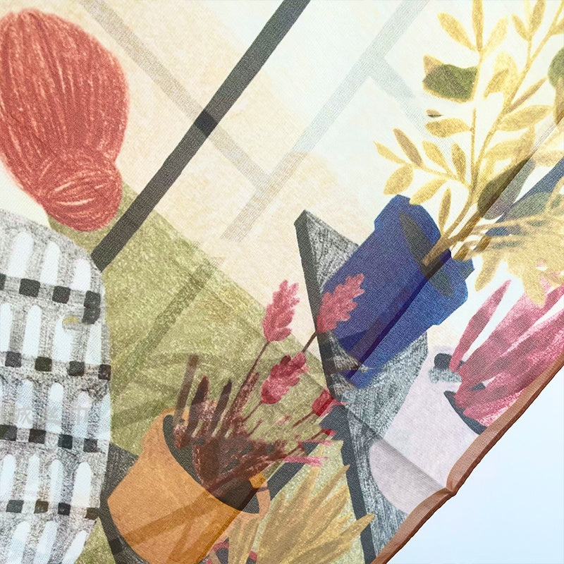"Garden of Light" Relaxed & Casual Scarf Gift (70cm)