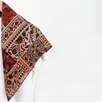 Nomadic-style cotton and linen vintage 70cm scarf