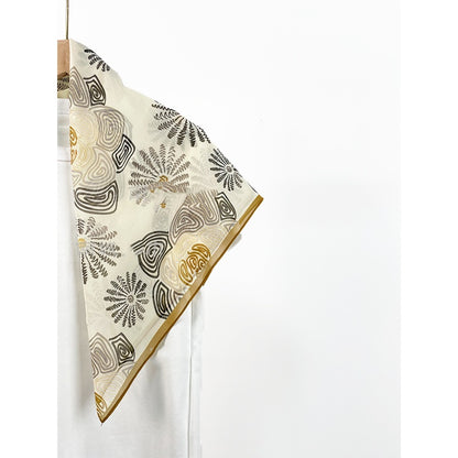Simple camellia flower artistic square scarf, 70*70cm