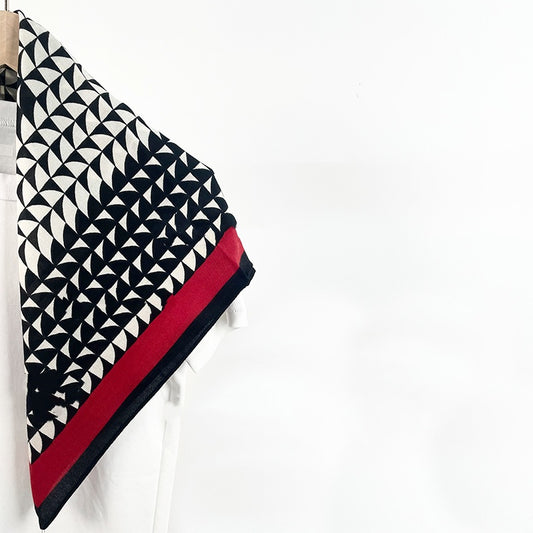 H-letter black and red high-end warm scarf