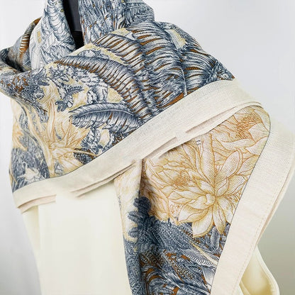 Rainforest Fubao artistic temperament whitening warm large scarf