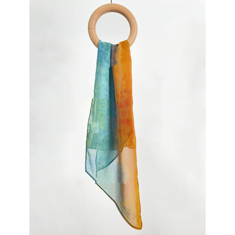 Monet-Style Gradient Long Silk Scarf Gift (20 x 165 cm)