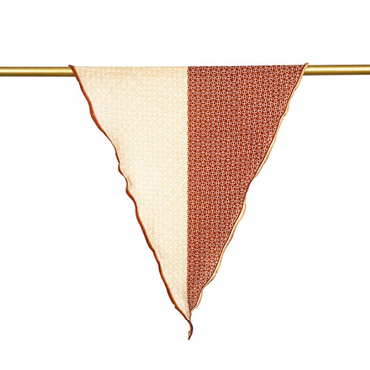 Geometric patchwork retro double-sided diamond scarf