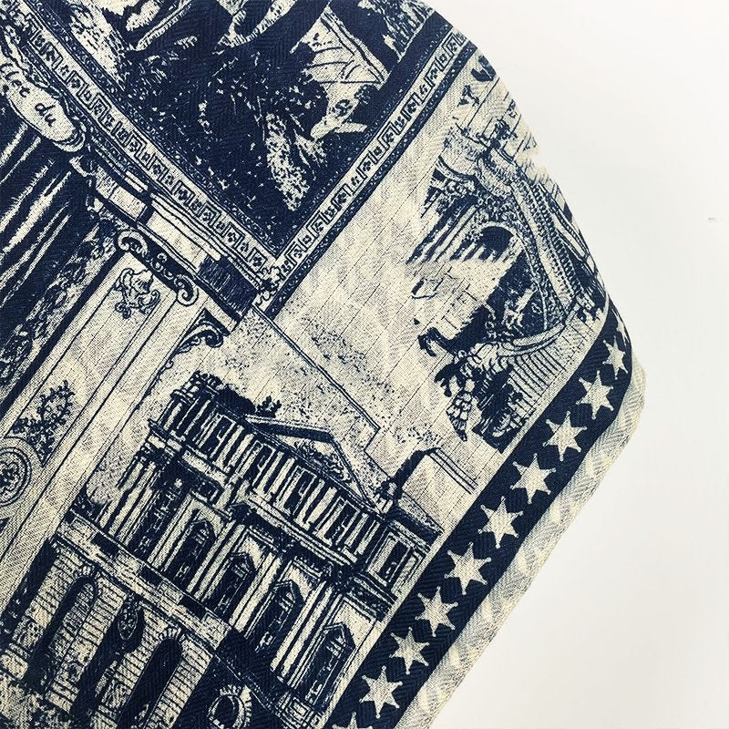 French manor vintage velvet warm scarf