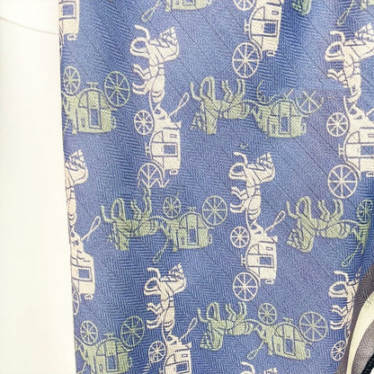 Cowboy carriage elegant blue velvet warm scarf