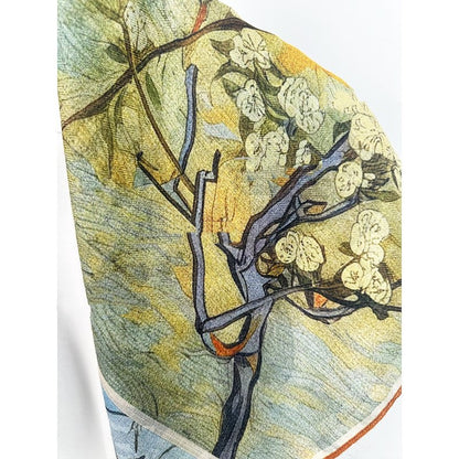 Van Gogh oil painting style literary velvet warm large scarf