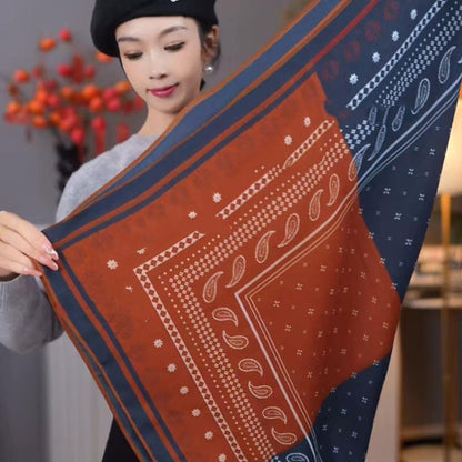 Four-panel paisley extra-large warm scarf gift