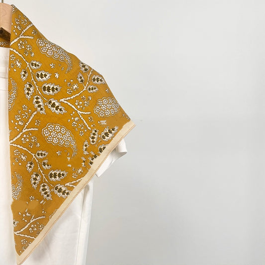 Rice Fragrance Yellow Retro All-Match Scarf