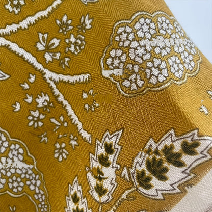 Rice Fragrance Yellow Retro All-Match Scarf