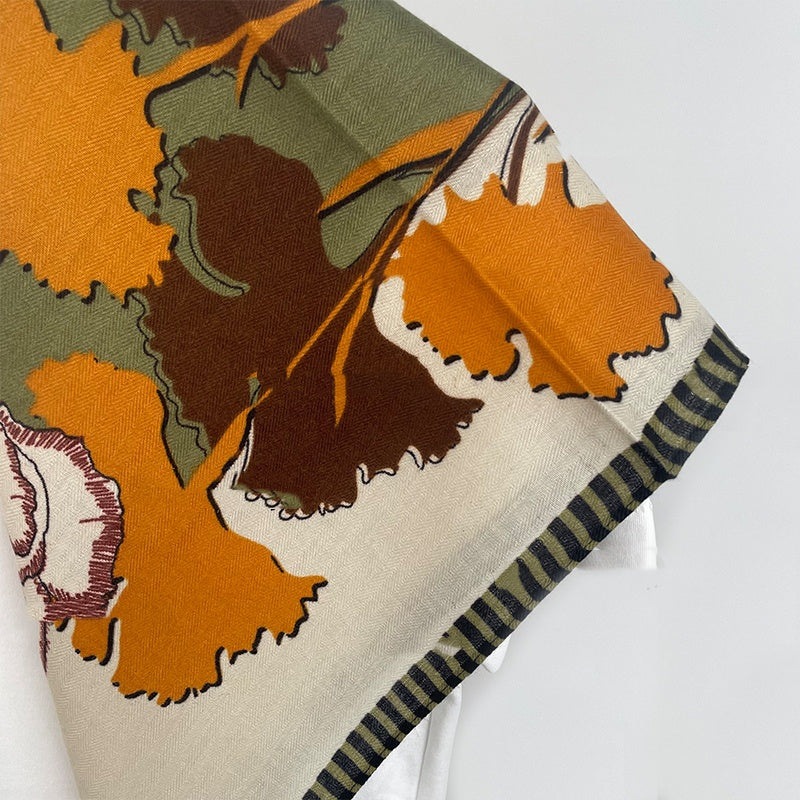 Watercolor and oil painting style all-match square scarf