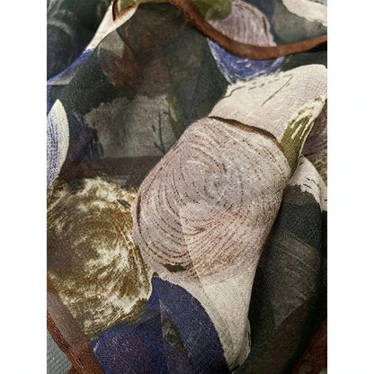 Lightweight, colorful, elongated scarf/shawl