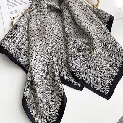 Small fragrant ash high-end versatile large square scarf