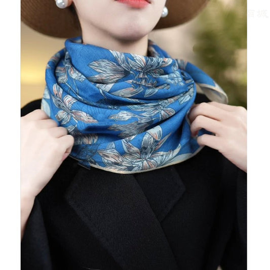 Blue Lily Artistic Fashion Warm Scarf